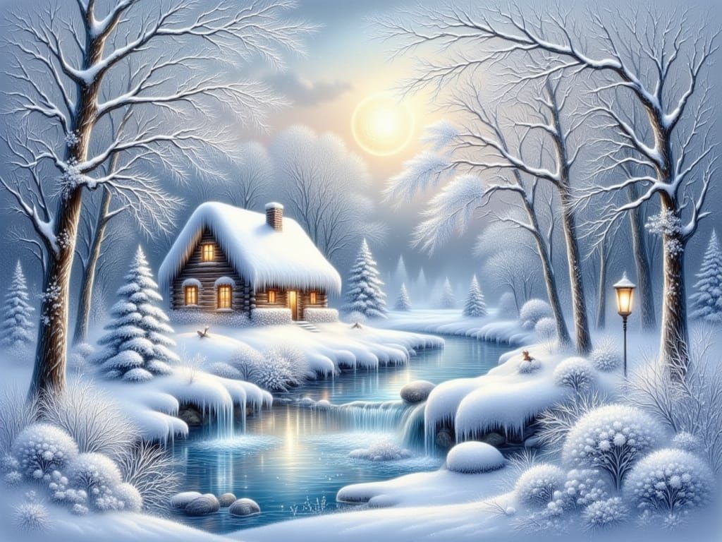 Winter Wonderland in Frosty Whispers