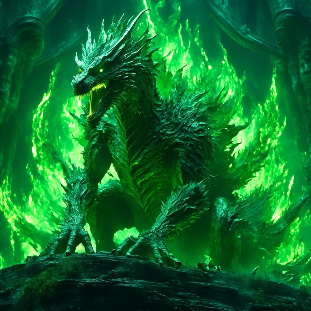 Godzilla Unleashes Atomic Breath in Detailed Matte Painting