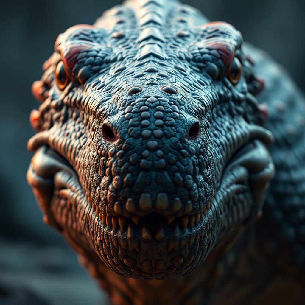 Vibrant Ankylocodon Portrait in Photorealistic Matte Paintin...