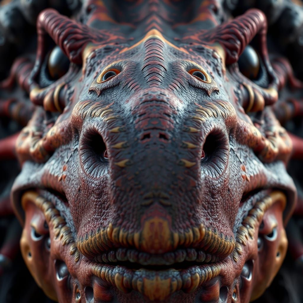 Realistic Ankylocodon Face in Fantastical Concept Art Style