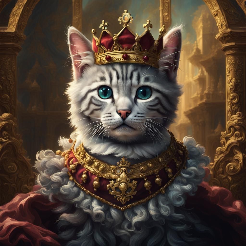 Kitten Royalty: A Baroque-Style Portrait