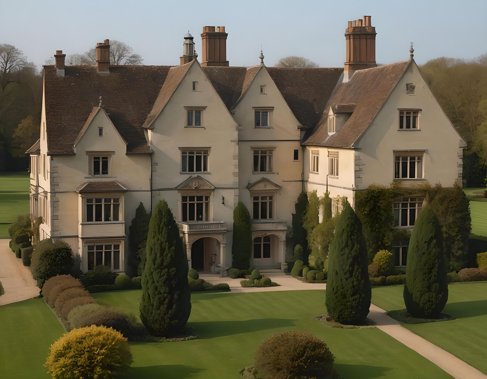 AI Interpretation of a Manor Home