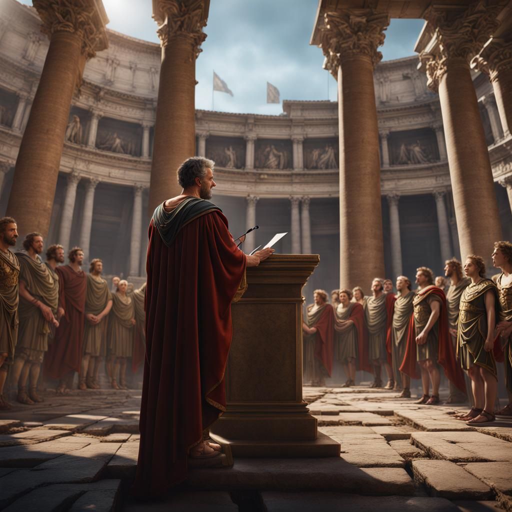 Roman Senator Speech in Ancient Rome