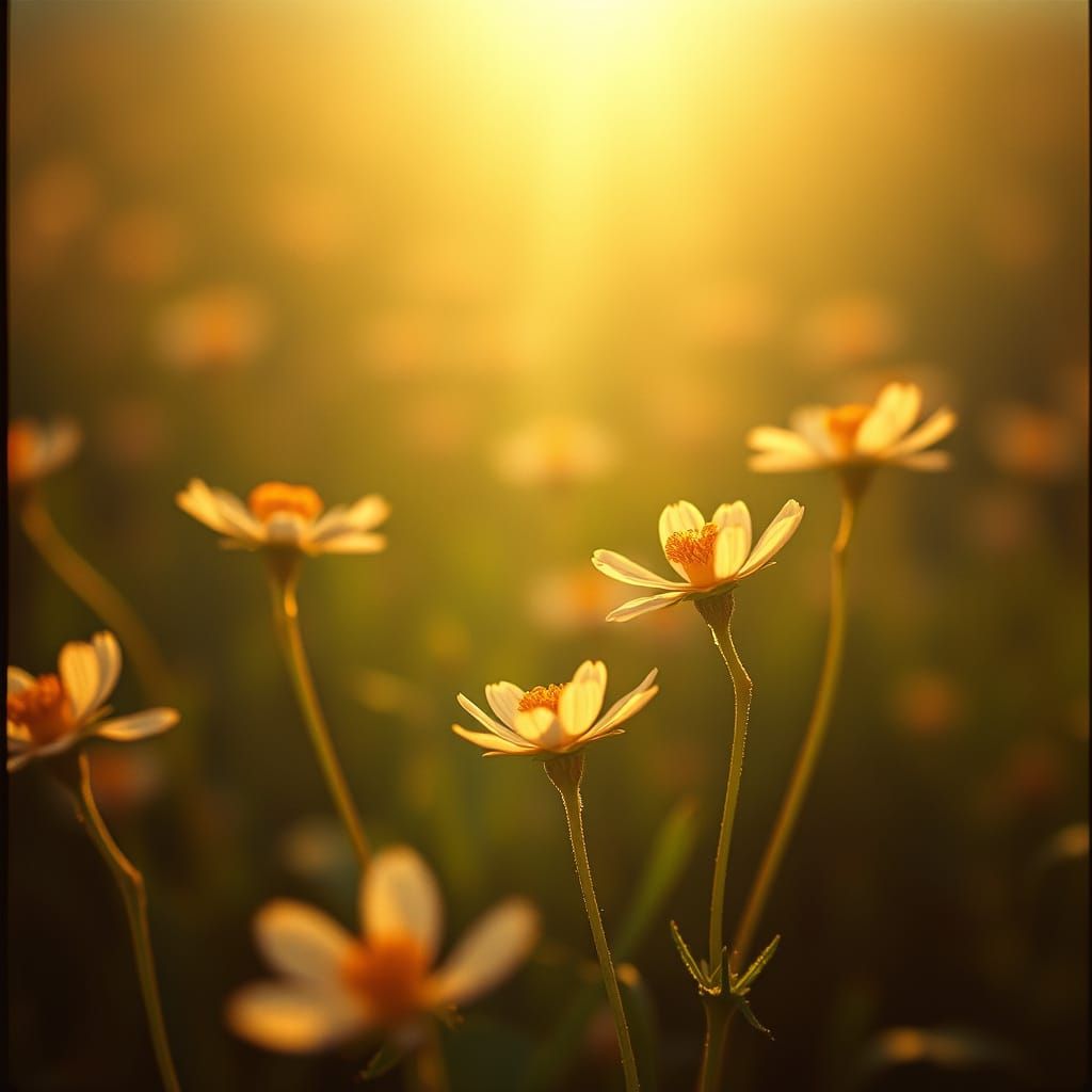 Cinematic Peony Flowers with Warm Palette