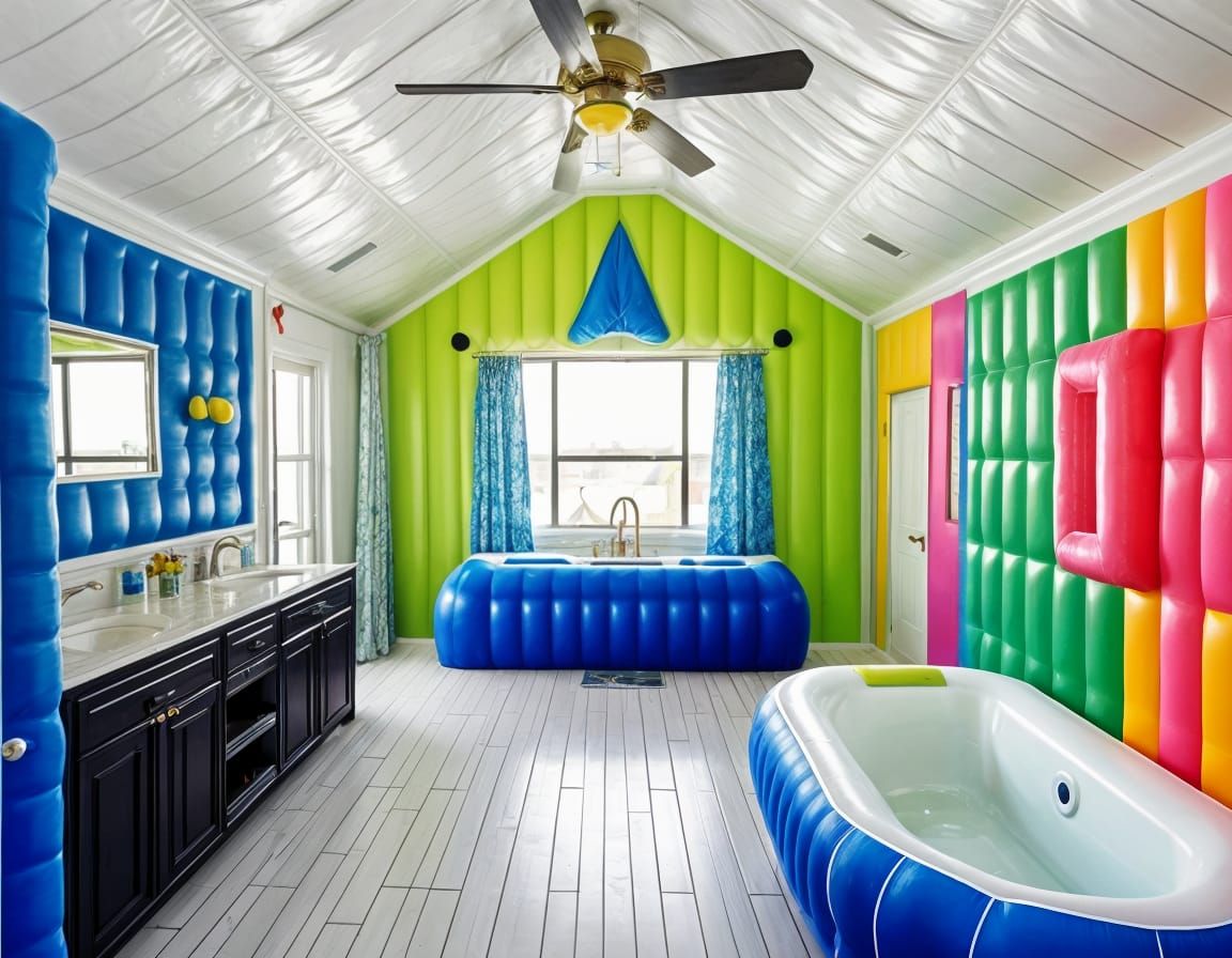 Inflatable Birthday Bounce House Bathroom