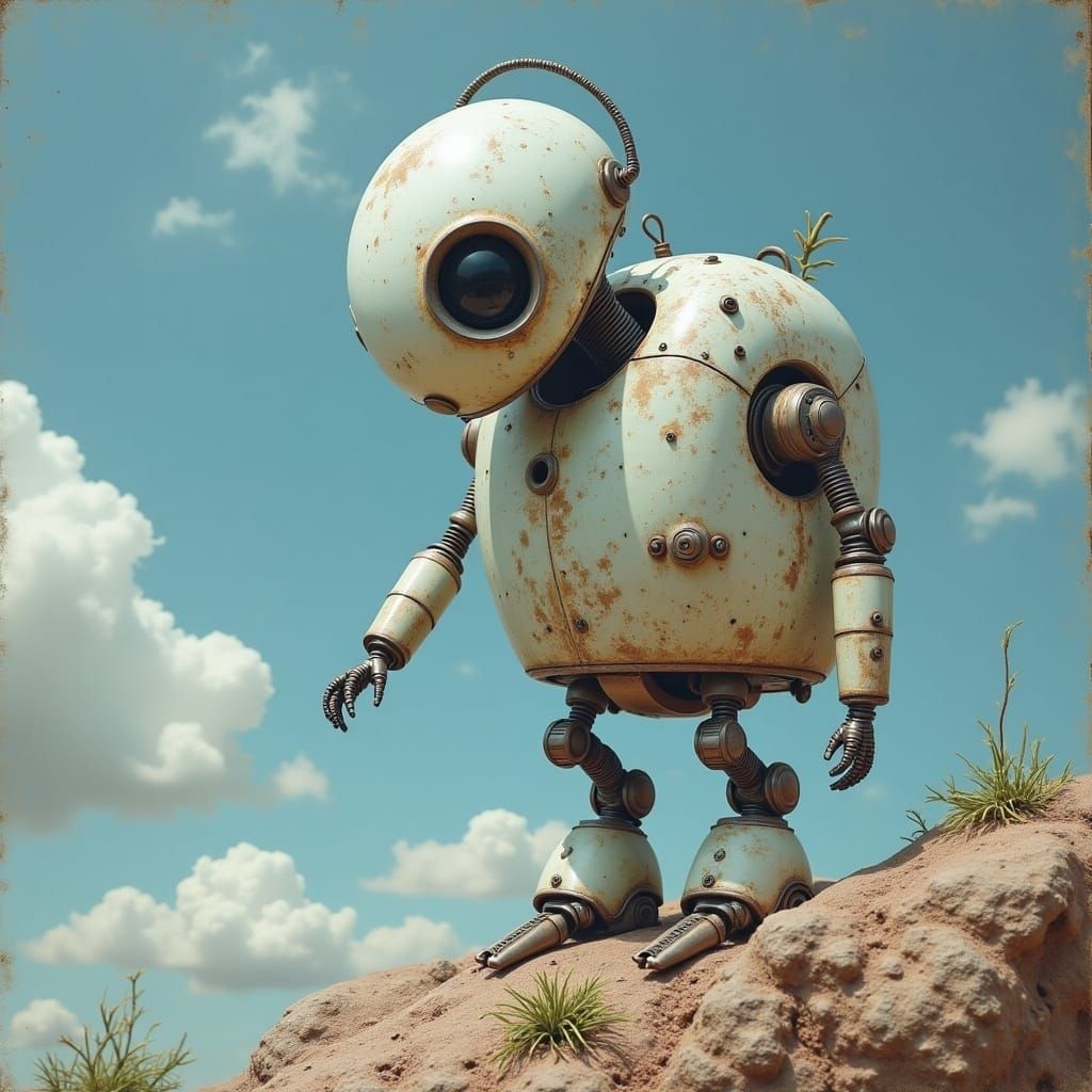 Surreal Robot in a Futuristic Setting