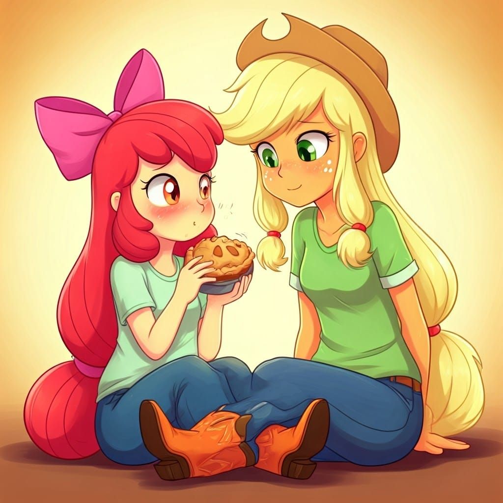 Sisters Share Pie, Manga Illustration