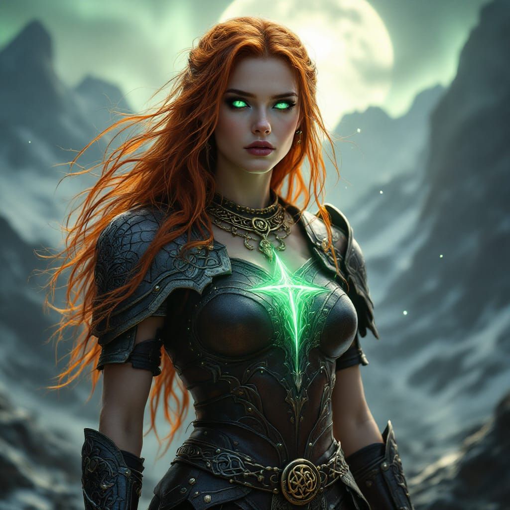 Ethereal Celtic warrior woman