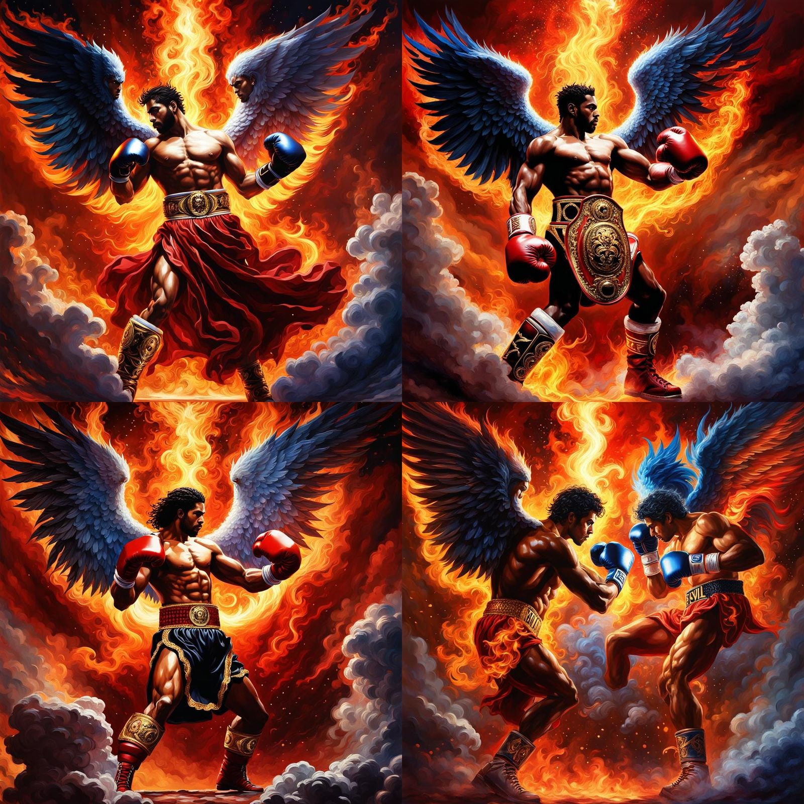 Perfect boxing gloves Gods and goddesses Good verses Evil an...