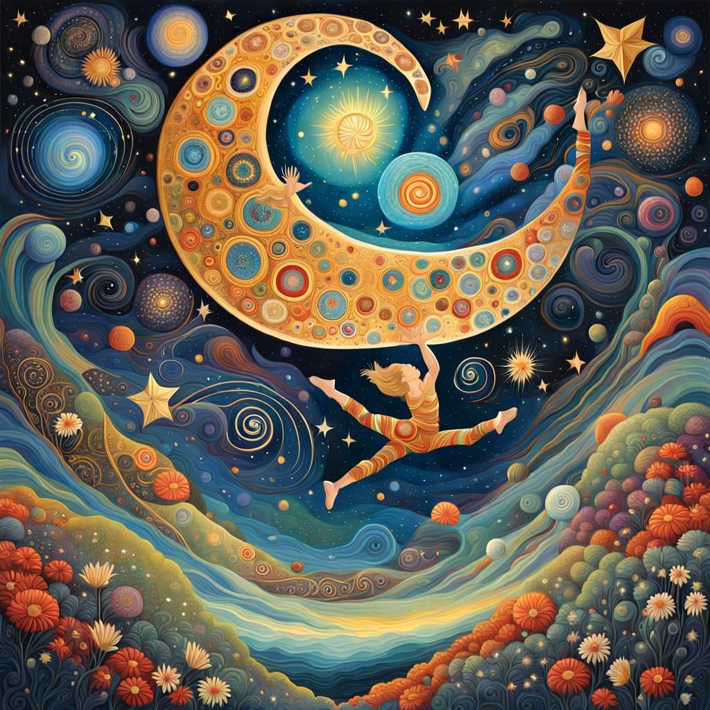 Cosmic Rebirth: A Surreal Transformation Artwork