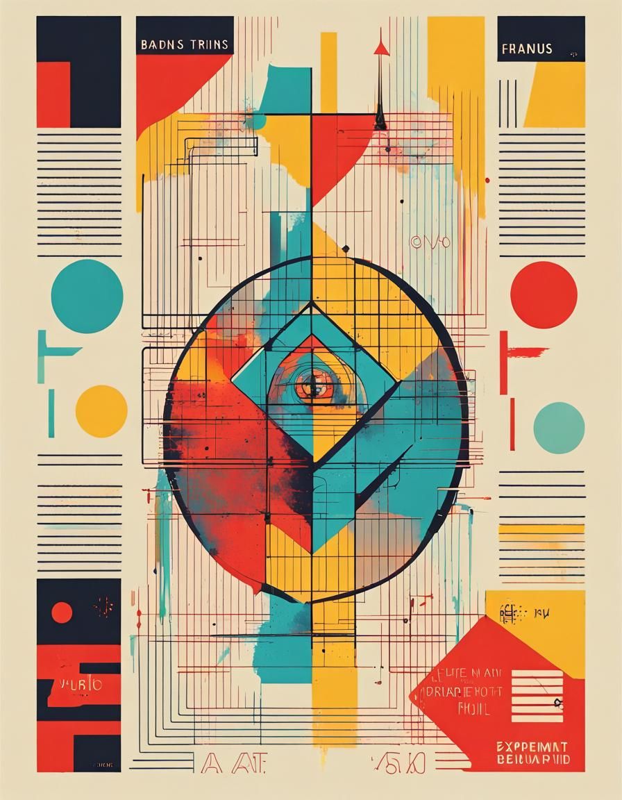 Motivational Pop Art with Geometric Bauhaus Typography