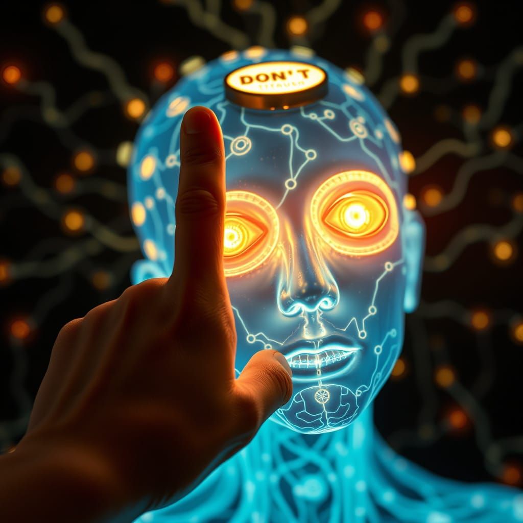 Glowing Human Bio Art Experiment in Cyberpunk Aesthetic