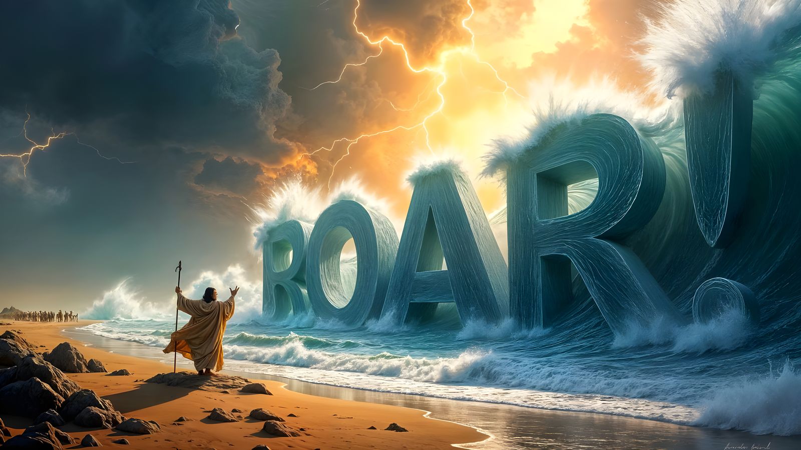 Epic Parting of the Red Sea: 'Roar!' in Waves