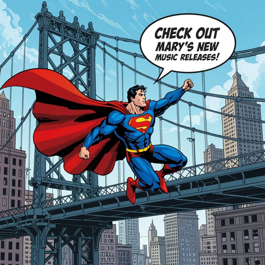 Superman Falling: Comic Book Art Style
