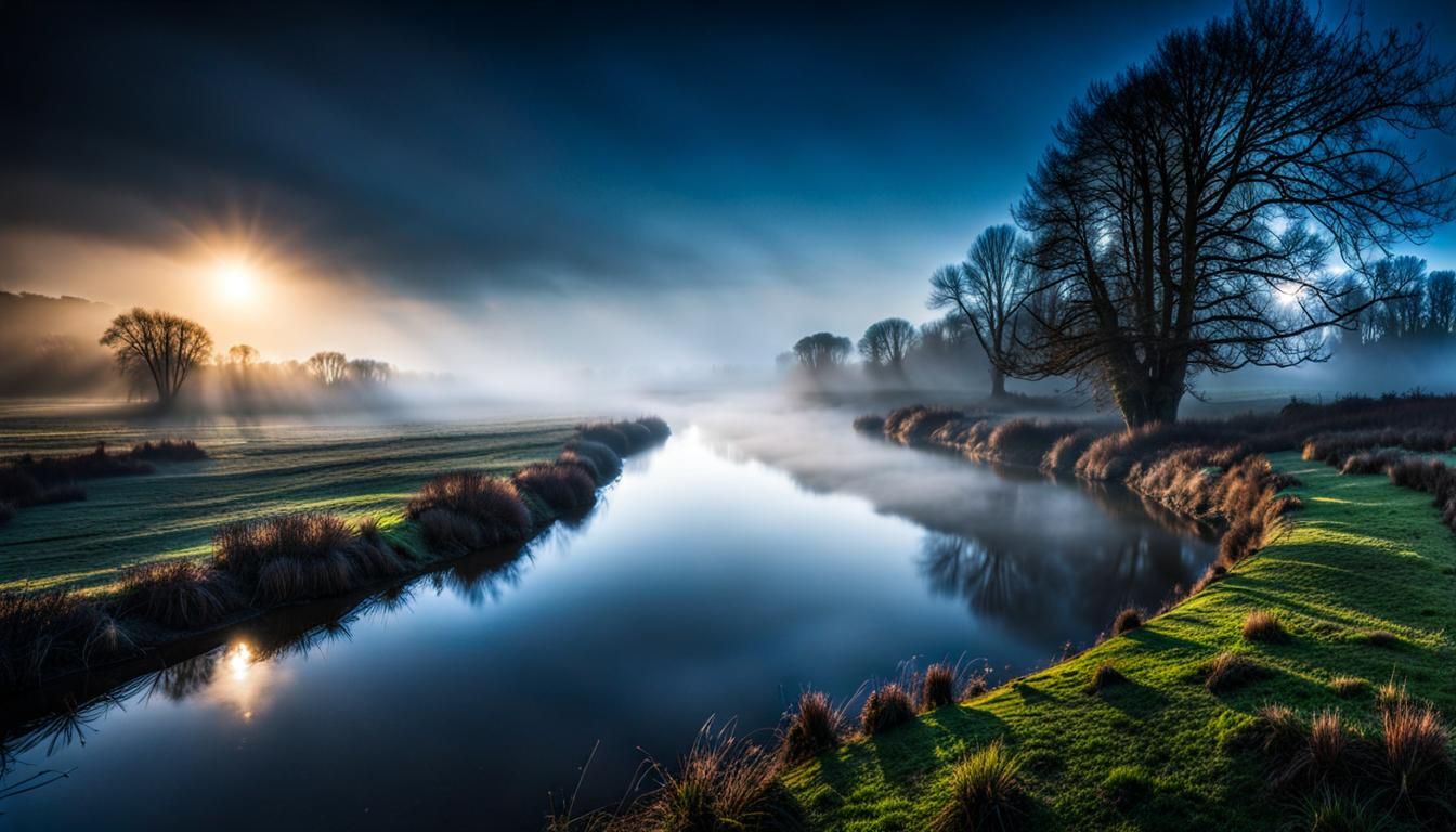 river through a swapland