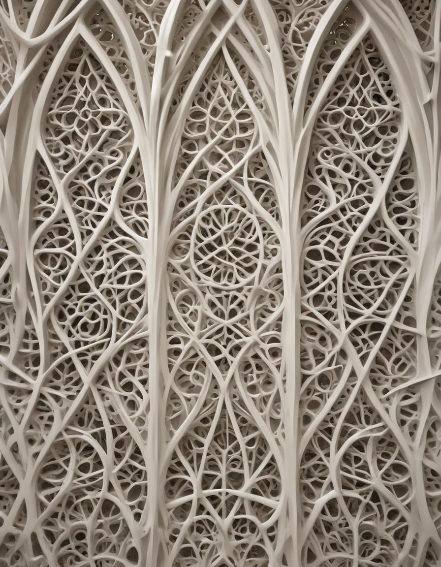 Lace Cathedral with Dramatic Night Lighting