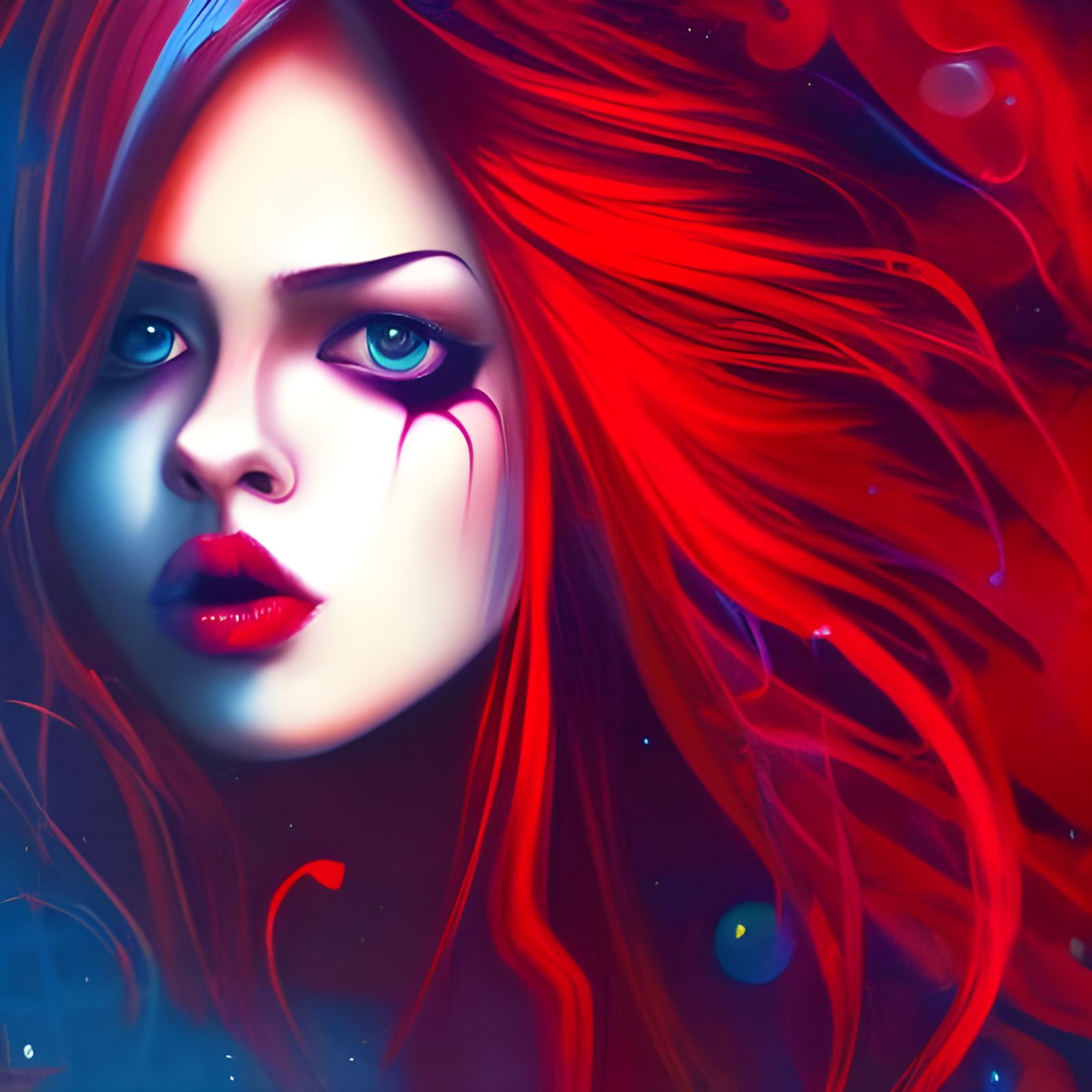 Fiery Redhead Portrait in Detailed Digital Painting