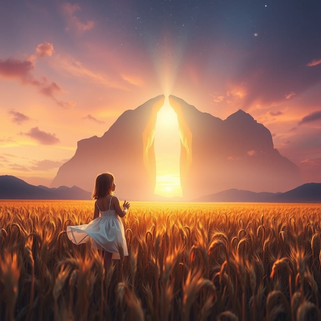 Child Reaching for Sky Rift: Magical Realism