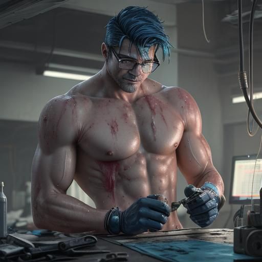 1950s Android Hunk Repairs Himself in Lab