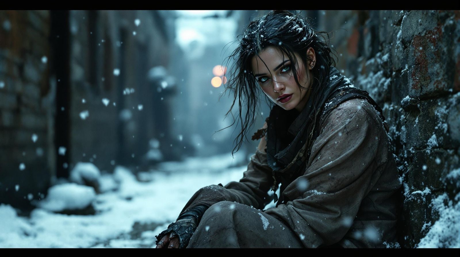 Hyper-Realistic 3D Rendering of a Woman in Poverty