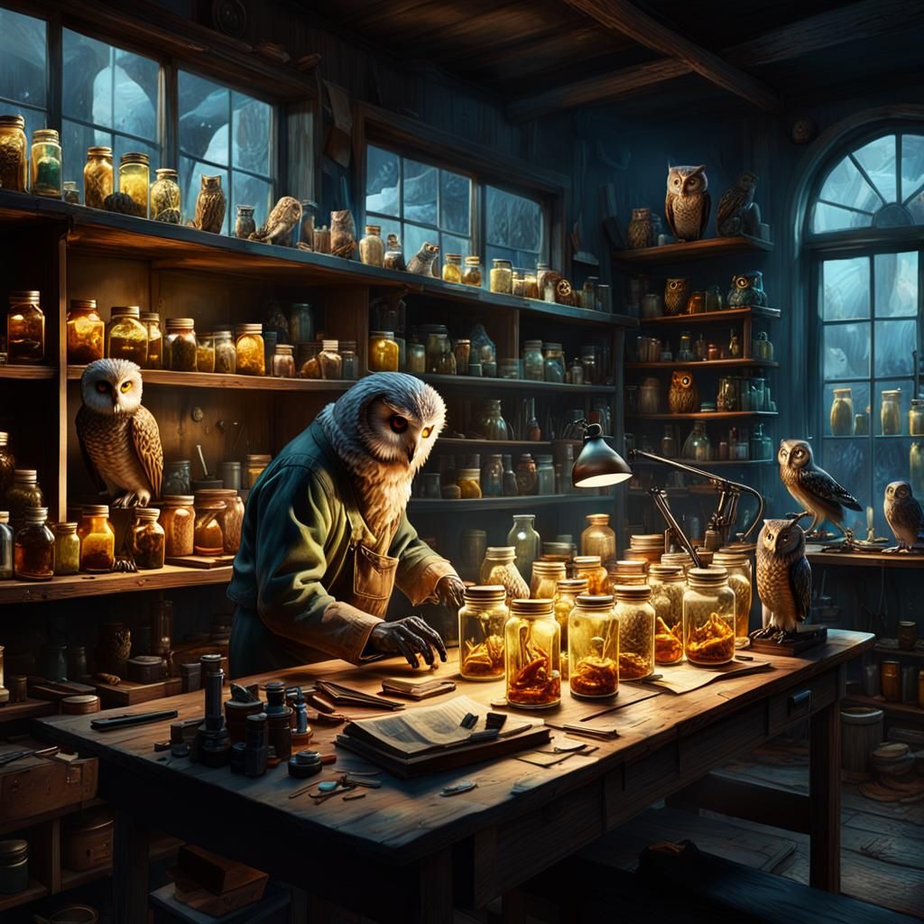 Taxidermist at Work: Hyper-Realistic Digital Art