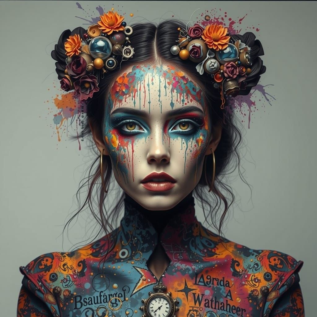 Vibrant Colors Explode on Concrete Wall