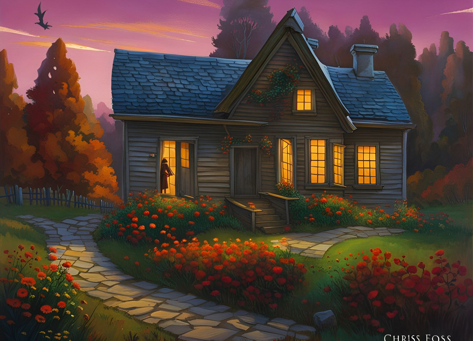 Eerie Witch House in Science Fiction Style