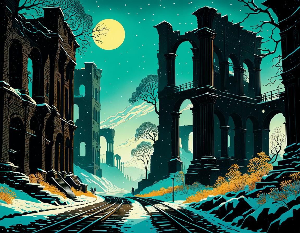 Frozen Metropolis, Abandoned Factories Reborn in Winter Wond...