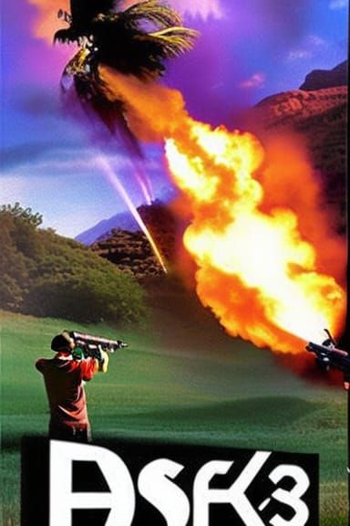Explosive 90s Action Movie Poster