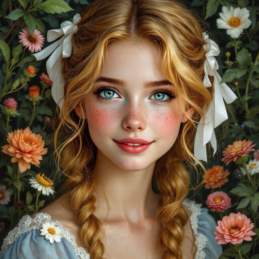 Fairytale Princess in Whimsical Garden