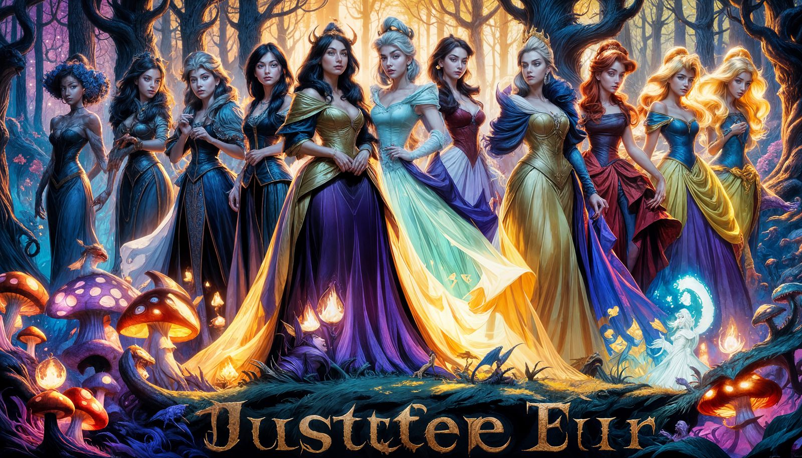 Disney Princesses as Monster Girls in Dark Fantasy