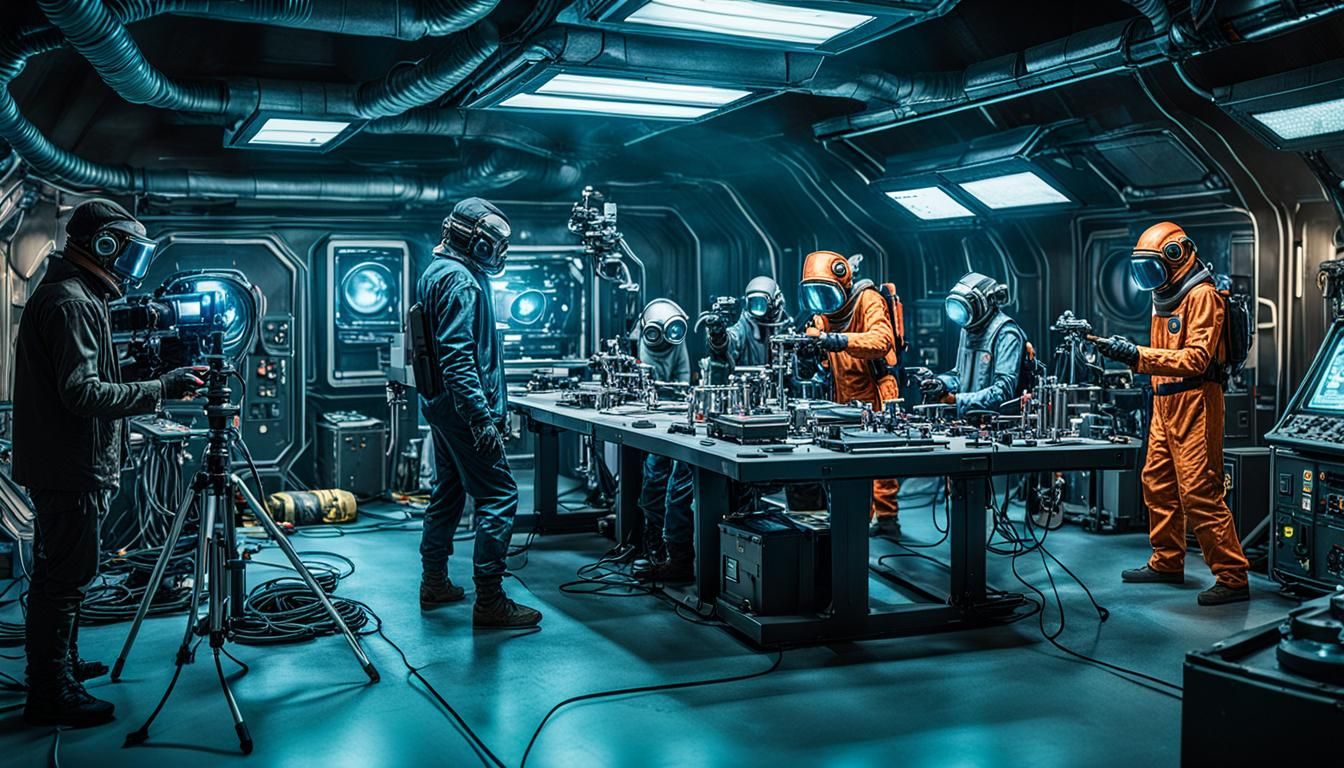 Sci-Fi Actors on Set: Hyperrealistic Concept Art