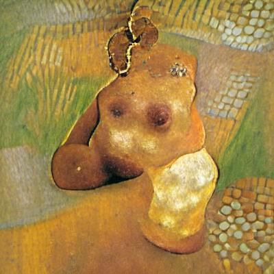Nude Self-Portrait with Amber Necklace, Expressionist Style