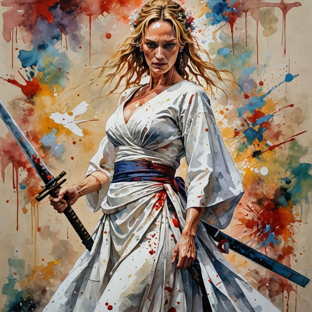 Uma Thurman- Kill Bill (artwork inspired by the movie, serie...