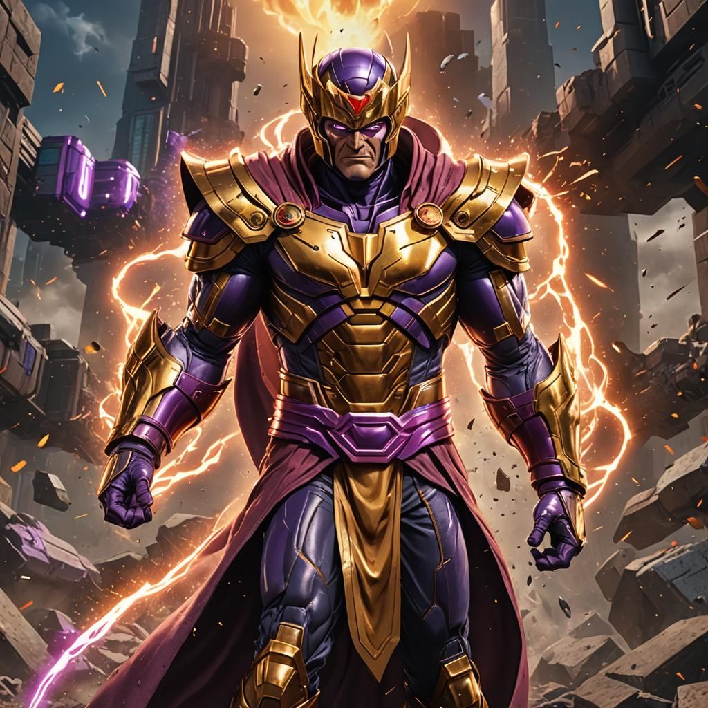 Magneto as Super Saiyan in Nappa Armor