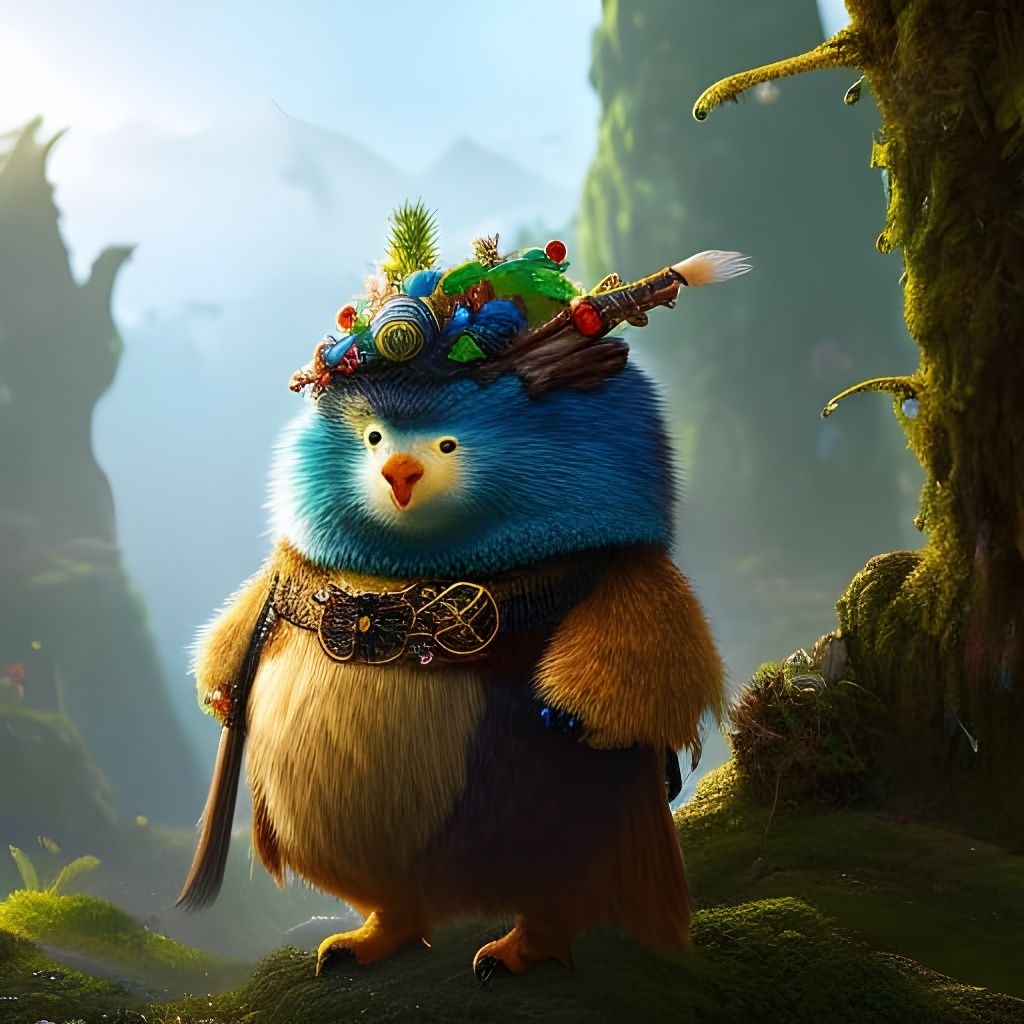 Armored Anthro Rabbit Portrait in Fantasy Jungle