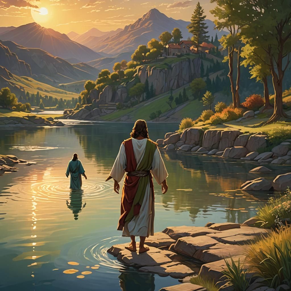 Jesus Heals a Paralyzed Man: Biblical Concept Art