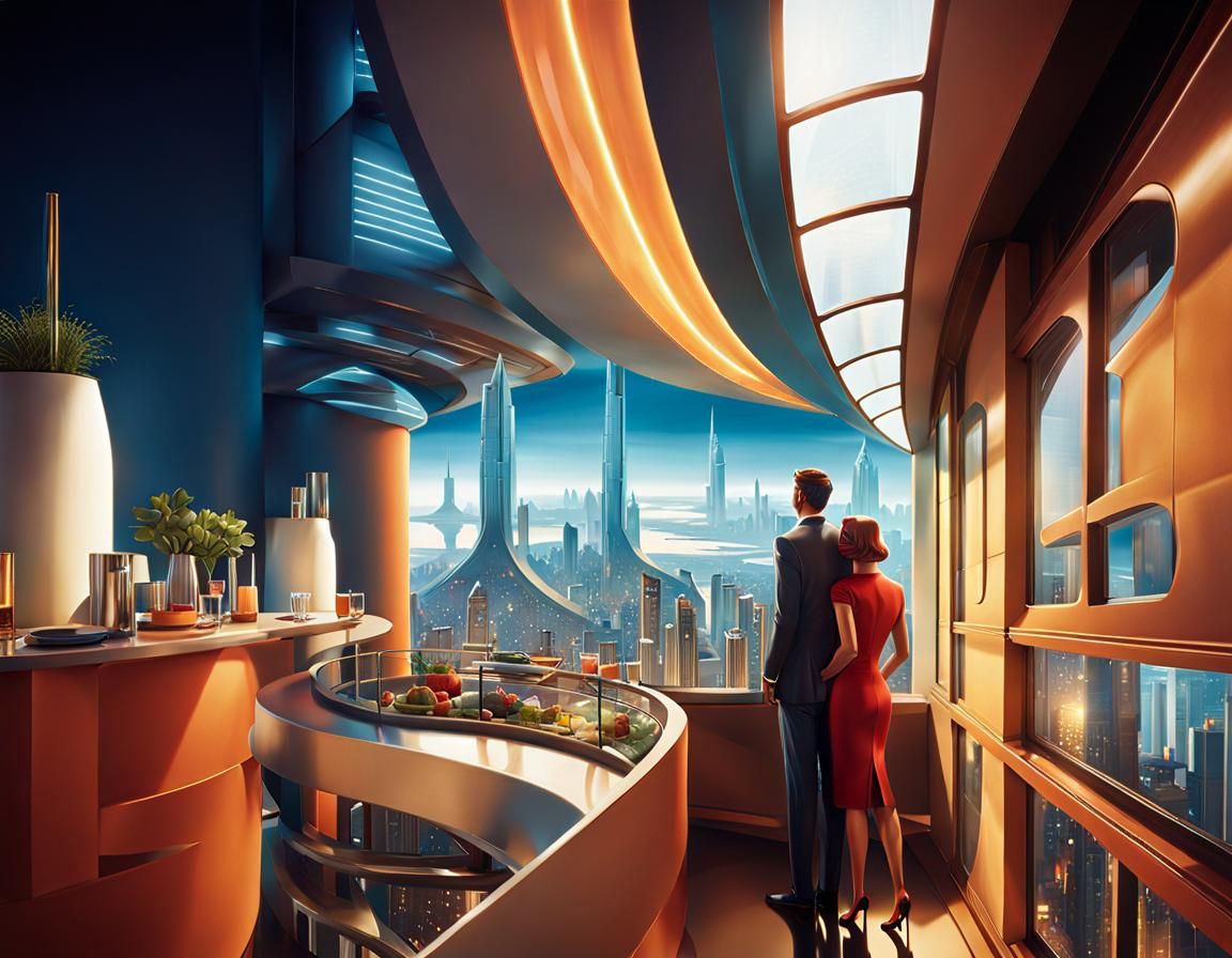 Futuristic City Rooftop View in Unreal Engine