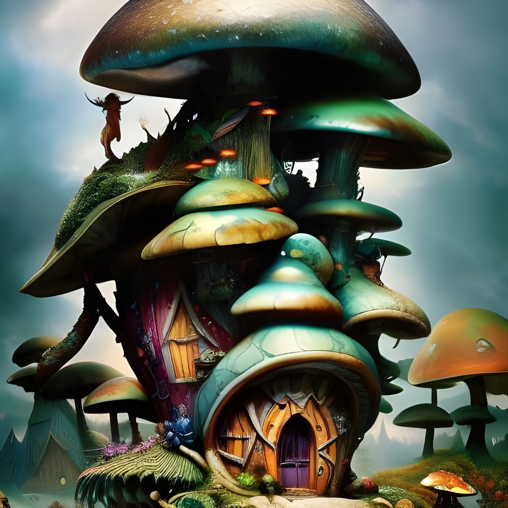 Enchanted Mushroom Home in Fantasycore Style