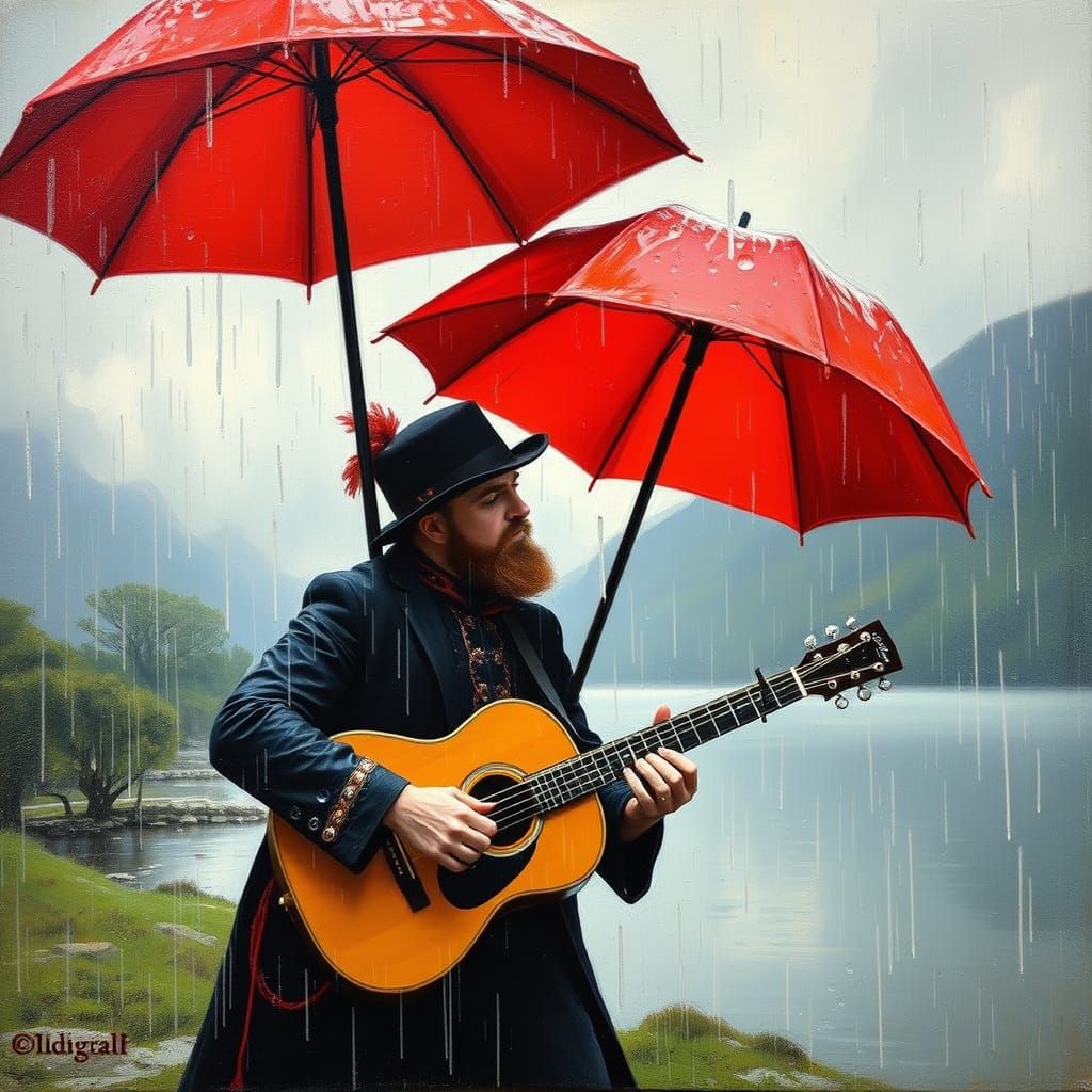 Beefeater in Rainy Lake District: Punk Painting