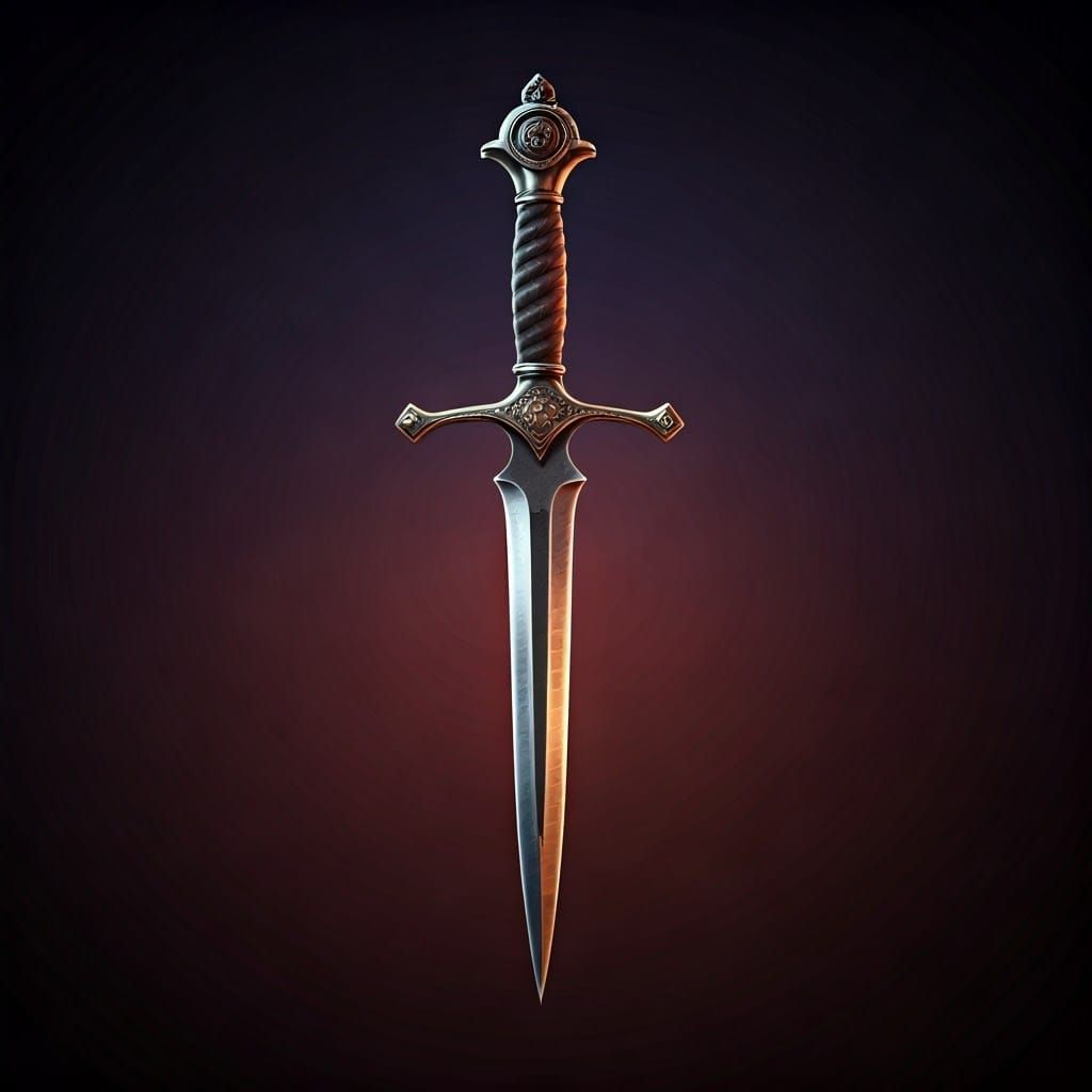 Steel Poignard in Hyper-Realistic Detail