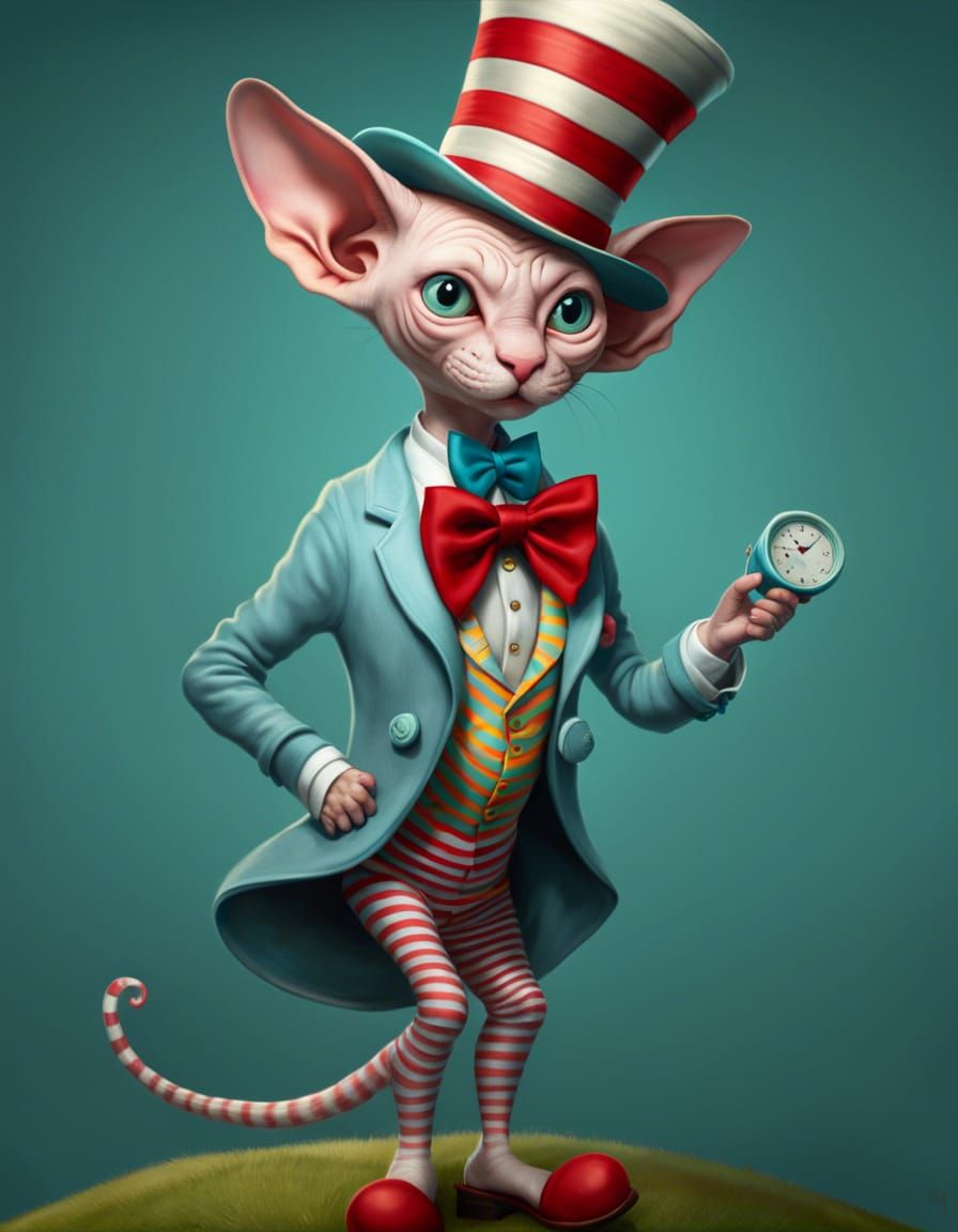 The Cat In The Hat - Sphynx Style  (AKA Mr Skinny Legs 🤣)