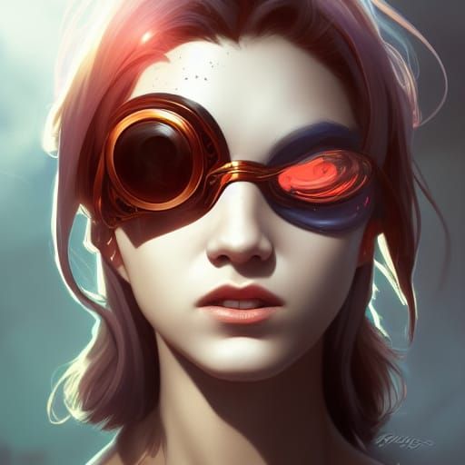 Detailed Portrait of a Cyclops Girl