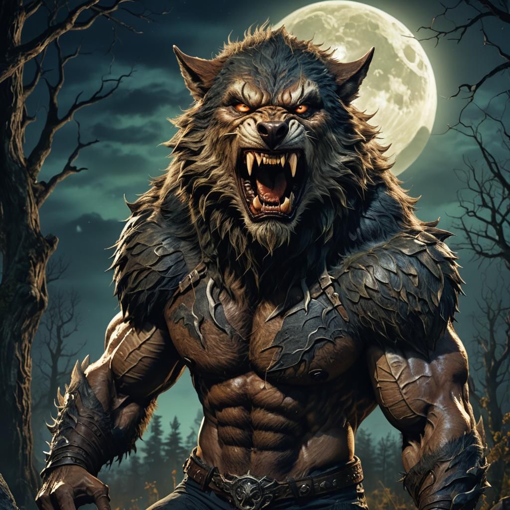 Hunter's Transformation Under the Full Moon