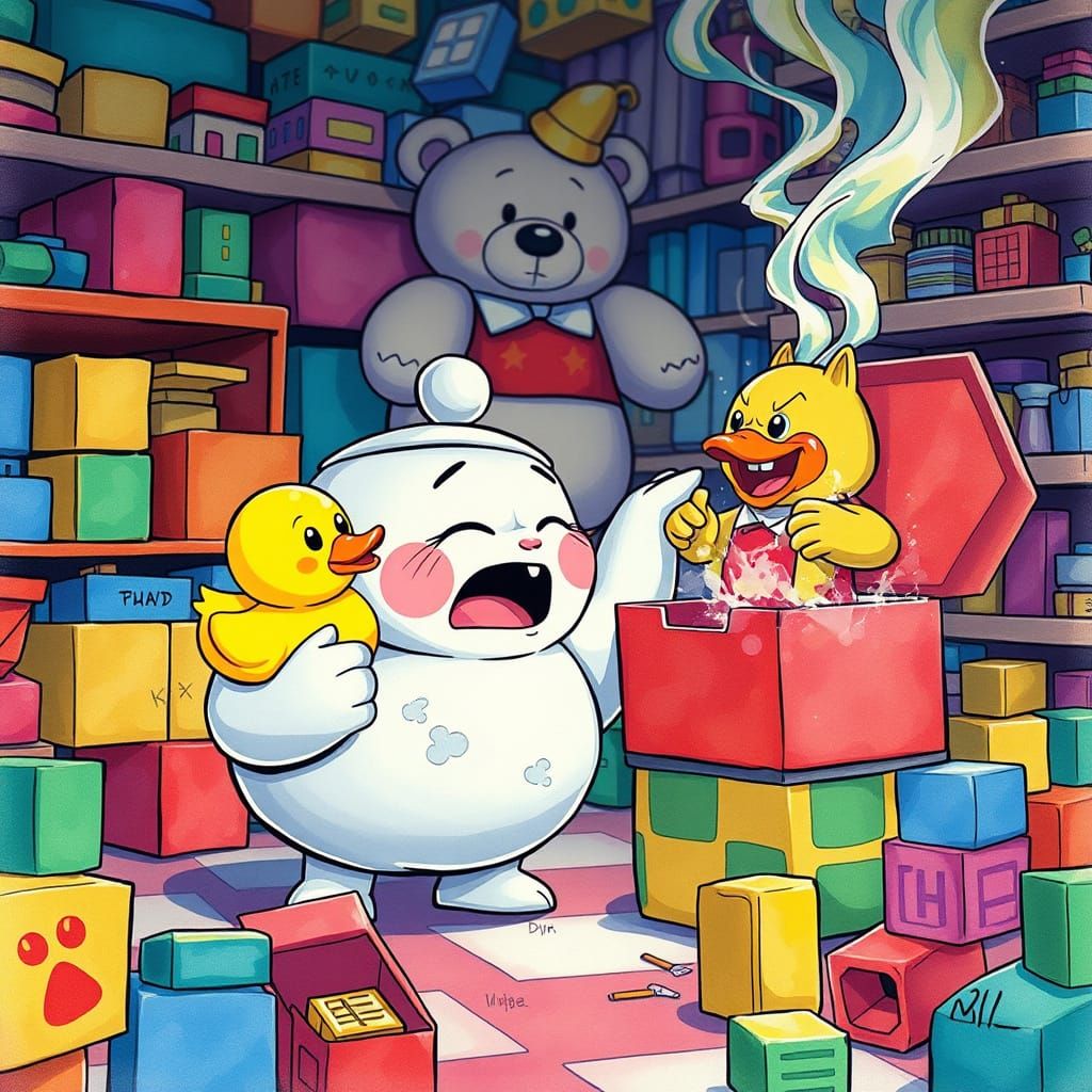 Surreal Anime Kyusu Teapot Confronts Evil Toy Terror