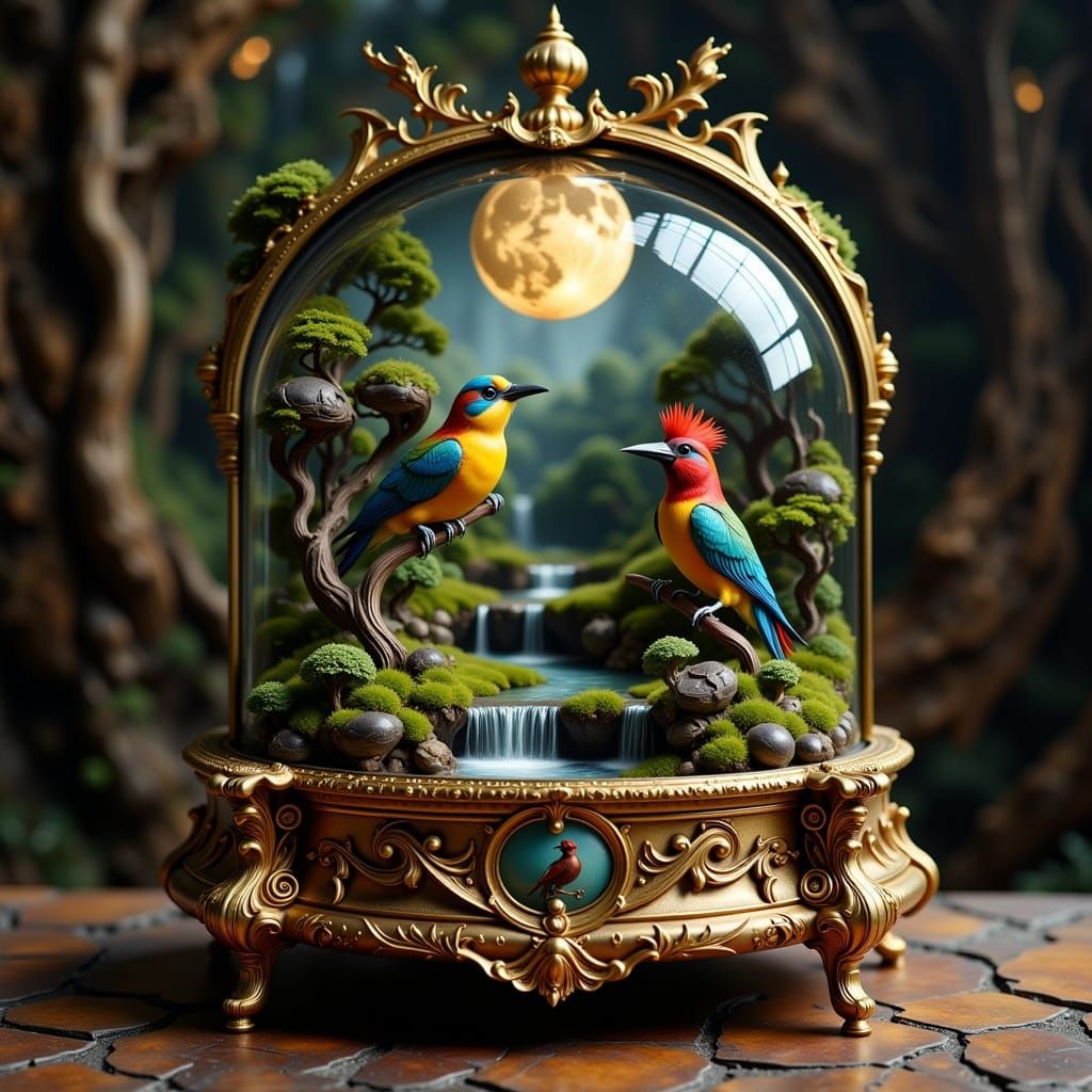 Vintage Music Box Reveals Miniature World