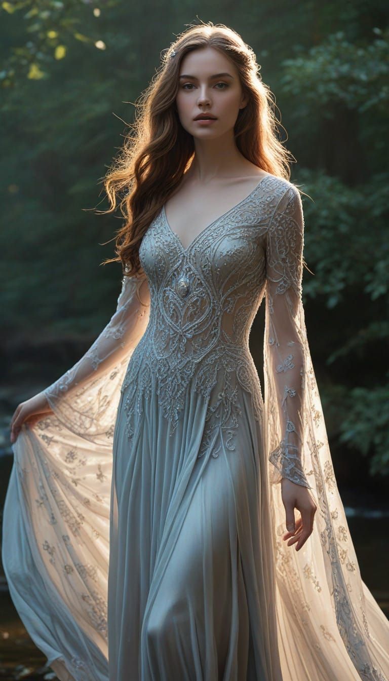 Enchanted Elain Archeron in a Shimmering Misty Realm