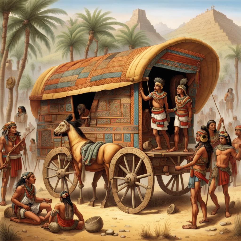 Aztec Trade Caravan in Classical Era