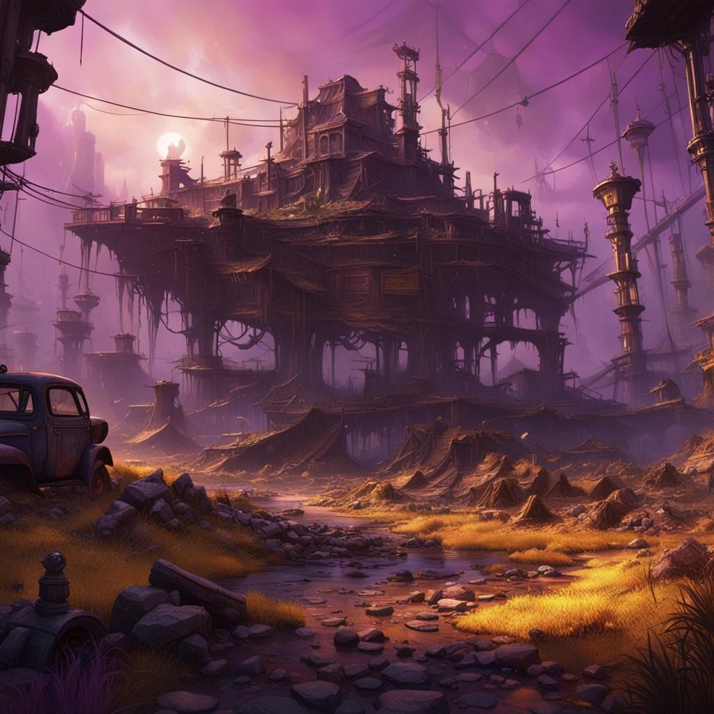 Post-Apocalyptic Wonderland Concept Art in 8K