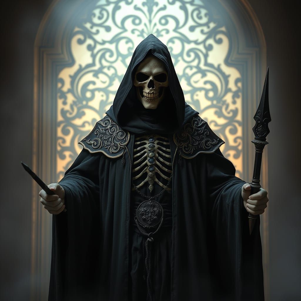 Dark Fantasy Figure in Ethereal Light